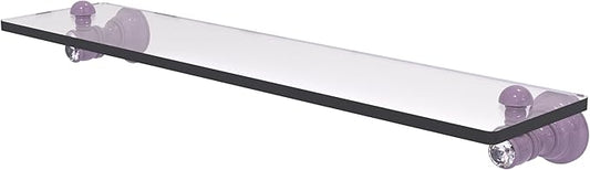 Allied Brass CC-1-22-LVN Carolina Crystal Collection 22 Inch Glass Shelf, Lavender