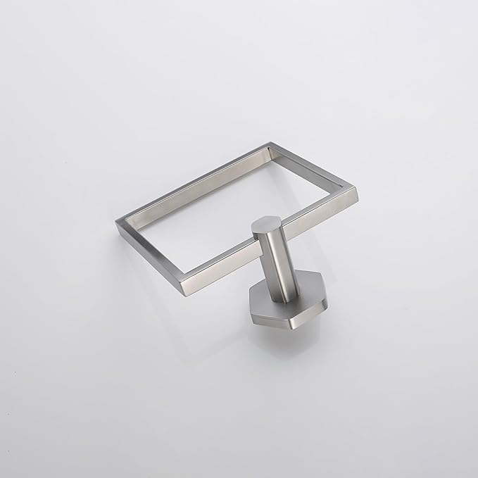 GERZWY Modern Towel Holder SUS 304 Stainless Steel Towel Hanger Towel Ring for Bathroom Wall Mount, Brushed Finish