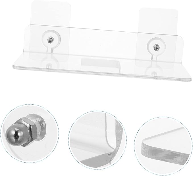 LIFKOME Durable Wall-Mounted Storage Rack 2 Pcs Modern Shelves Bathroom Shelf No Drill Minimalist Style