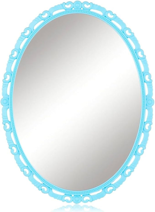 ARTLYMERS Magnetic Locker Mirror, Real Glass Small Mirrors for Lockers with Magnetic Backing, School Locker, Bathroom, Household Refrigerator, Locker Accessory or Office Cabinet (Blue)