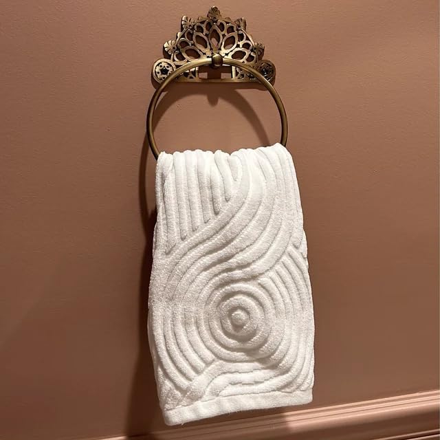Victorian Towel Ring Solid Brass | Antique 6 inches | Hand Towel Hanger | Round Towel Holder for Bathroom, Toilet,Kitchen Accessories Handmade | Wall Mounted | Napkin Holder