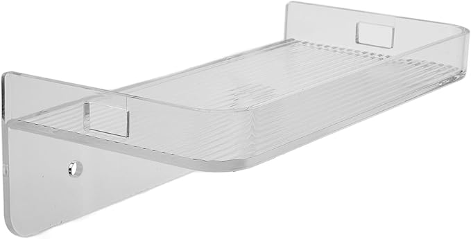 BESPORTBLE Floating Wall Shelves Bathroom Organizer Shelf L-Shaped Kitchen Seasoning Rack Wall Mounted Storage Holder for Bathroom and Kitchen