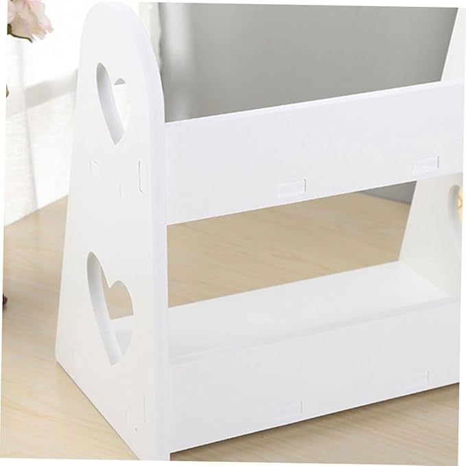 PartyKindom Heart-Shaped Hollow Bathroom Shelf for Cosmetics Storage Small Rack for Washbasin Organization Easy to Clean and Install for Home