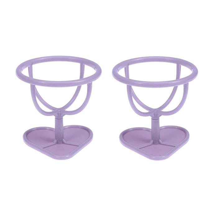 Beaupretty 2pcs Makeup Sponge Storage Shelf Powder Puff Holder Tool for Organizing Makeup Sponges and Chic Drying Rack for Dresser Display