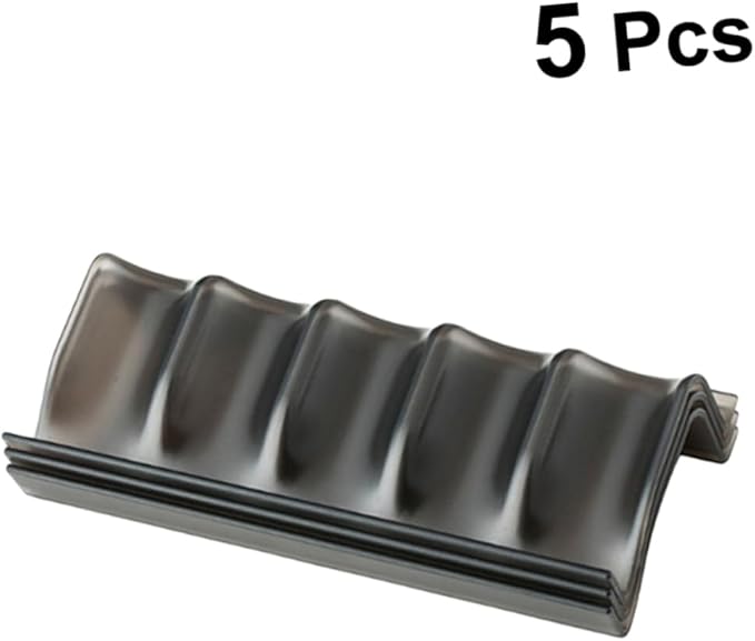 5pcs Essential Oil Bottle Storage Rack Slot Drawer Organizer Stackable Plastic Holder for Household Use for Desktop Nightstands Black