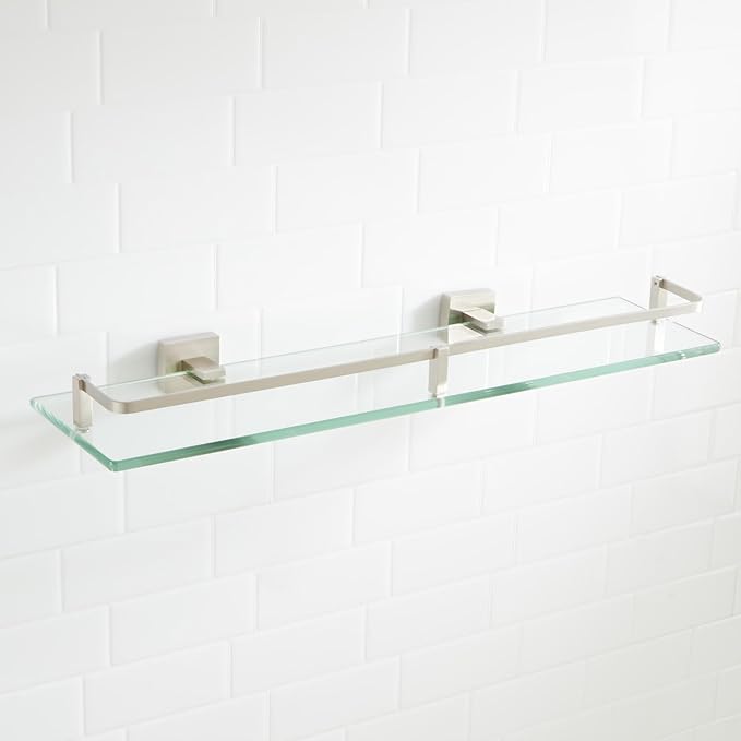 Signature Hardware 295796 Albury 19-5/8" Glass Bathroom Shelf