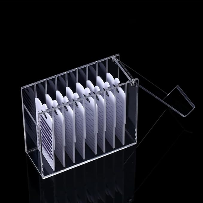 8 Layers Acrylic Eyelash Storage Organizer, Cosmetic Makeup Container Box, Clear Case Cabinet Display Used for Eyelash Salons (8 Layers)