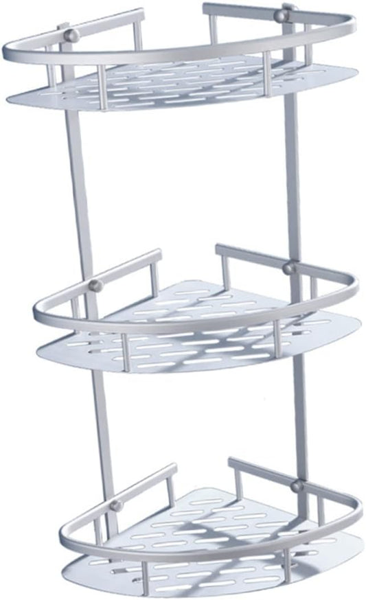 Zerodeko Rustproof Aluminum Triangle Shelf Easy Clean Wall Mounted Rack Bathroom Collector Storage
