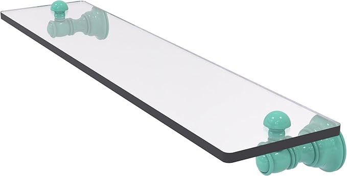 Allied Brass CL-1-22-SFG Carolina Collection 22 Inch Glass Shelf, Sea Foam Green