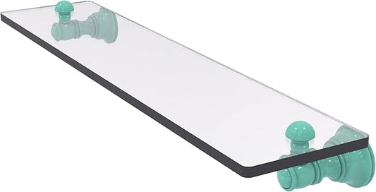 Allied Brass CL-1-22-SFG Carolina Collection 22 Inch Glass Shelf, Sea Foam Green