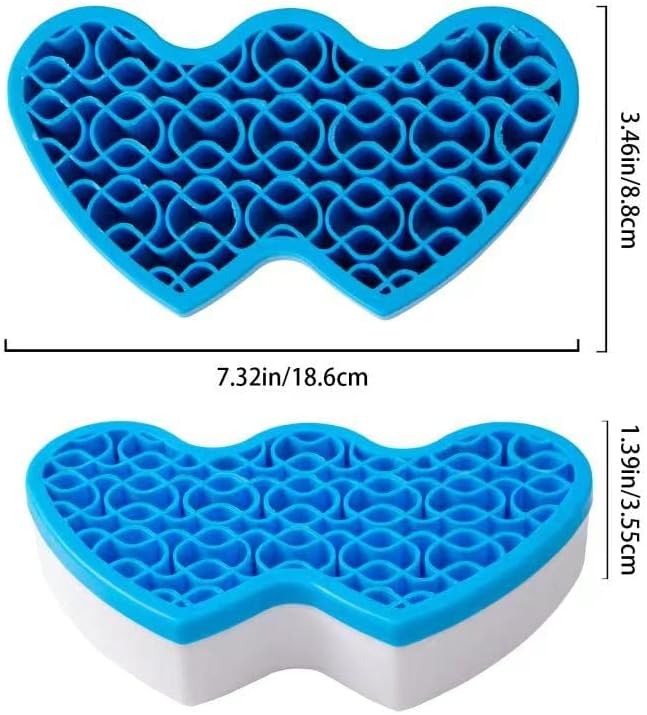 GOLDEN STRAWBERRY 2 PCS Silicone Makeup Brush Holder Cosmetic Storage Box Multipurpose Painting Pen Stand Holder (Blue)