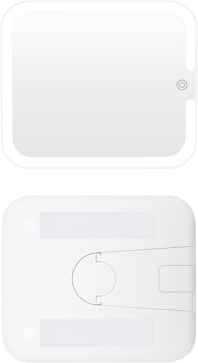 Relavel Makeup Mirror with Lights, LED Replacement for Makeup Bag, 3 Color Lights, Brightness Adjustable, 8.3 x 5.1 Inches