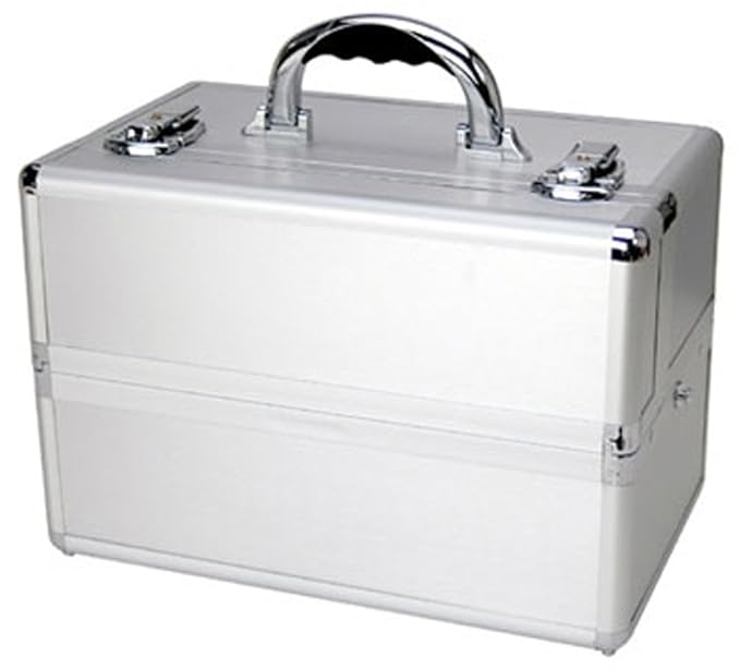 Extendable Trays with Shoulder Strap, Smooth Aluminum Finish, 14-1/4 X 8-1/2 X 9-1/4, 8 Pound