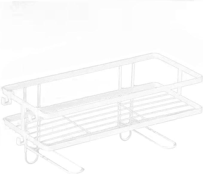 Pongnas Large Capacity Iron Toilet Shelf for Bathroom with Nail Installation, Practical Design (Single Layer White)