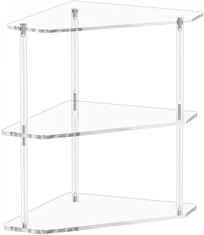 Space Saving 3 Tiers Corner Shelf Unit Efficient Storage Rack for Bathrooms Kitchens and Living Rooms Makeup Holder