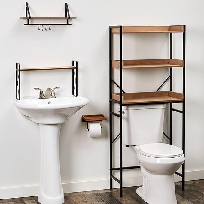 Farmhouse Bathroom Collection - Over the Sink Shelf Natural