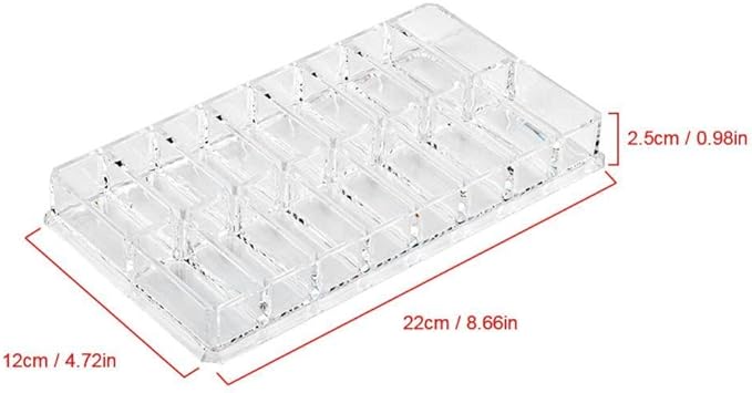 Yosoo Makeup Organizer,16 Grid Transparent Acrylic Larger Makeup Compact Powder Holder Organizer Power Eyebrow Powder Holder Store Box