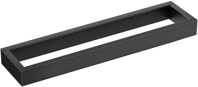TNOMS Single Towel Bar Towel Holder Bathroom Hardware Accessories,Stainless Steel Wall-Mounted Towel Rack Towel Rail,16 Inches Matte Black