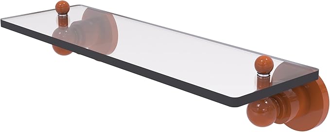 Allied Brass AP-1/16-ASP Astor Place 16 inch Glass Vanity Shelf with Beveled Edges, Autumn Sparkle