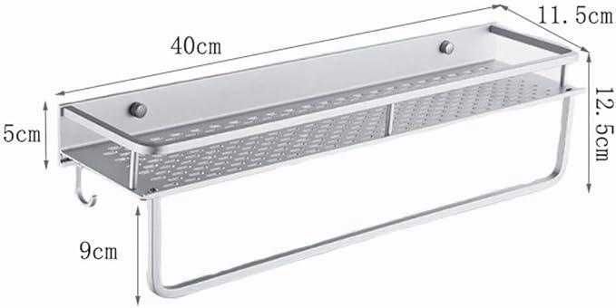 AGYH Bathroom Shelf Bathroom Toilet Vanity Storage Rack Wall-Mounted Punch-Free (Size : 40cm)