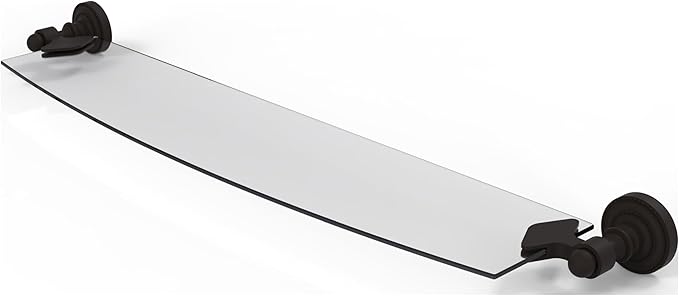 Allied Brass DT-33/24-ORB Dottingham Collection 24 Inch Glass Shelf, Oil Rubbed Bronze