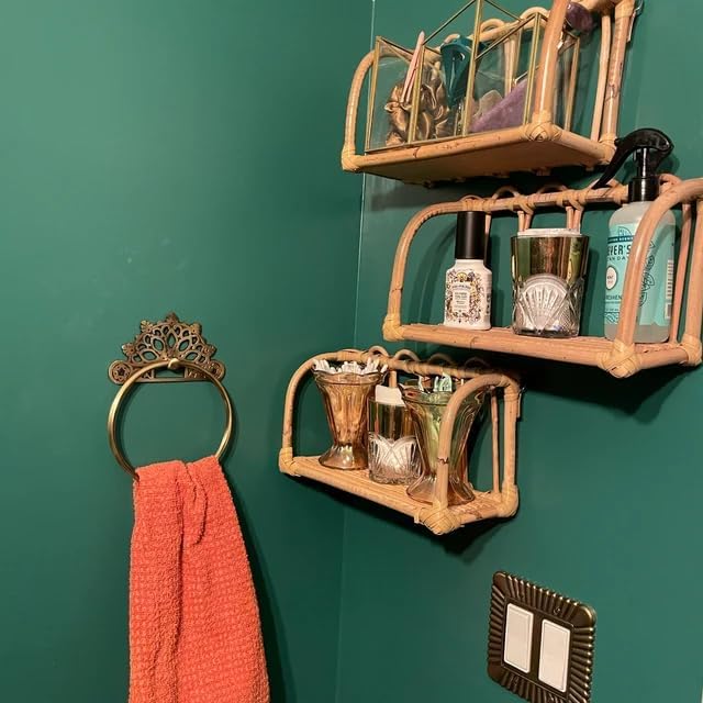Victorian Towel Ring Solid Brass | Antique 6 inches | Hand Towel Hanger | Round Towel Holder for Bathroom, Toilet,Kitchen Accessories Handmade | Wall Mounted | Napkin Holder