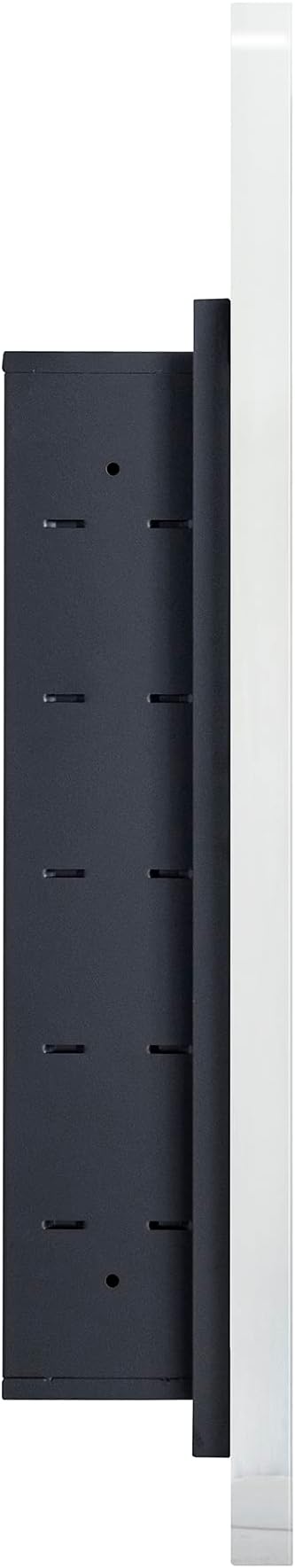 Chrome Arched Recessed Bathroom Medicine Cabinet with Mirror Stainless Steel Metal Framed Rectangular Bathroom Cabinet with Mirror 16x28.3''