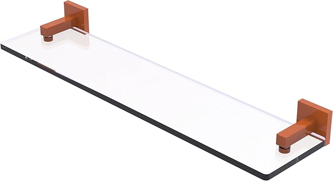Allied Brass MT-1-22-ASP Montero Collection 22 Inch Glass Vanity Shelf with Beveled Edges, Autumn Sparkle
