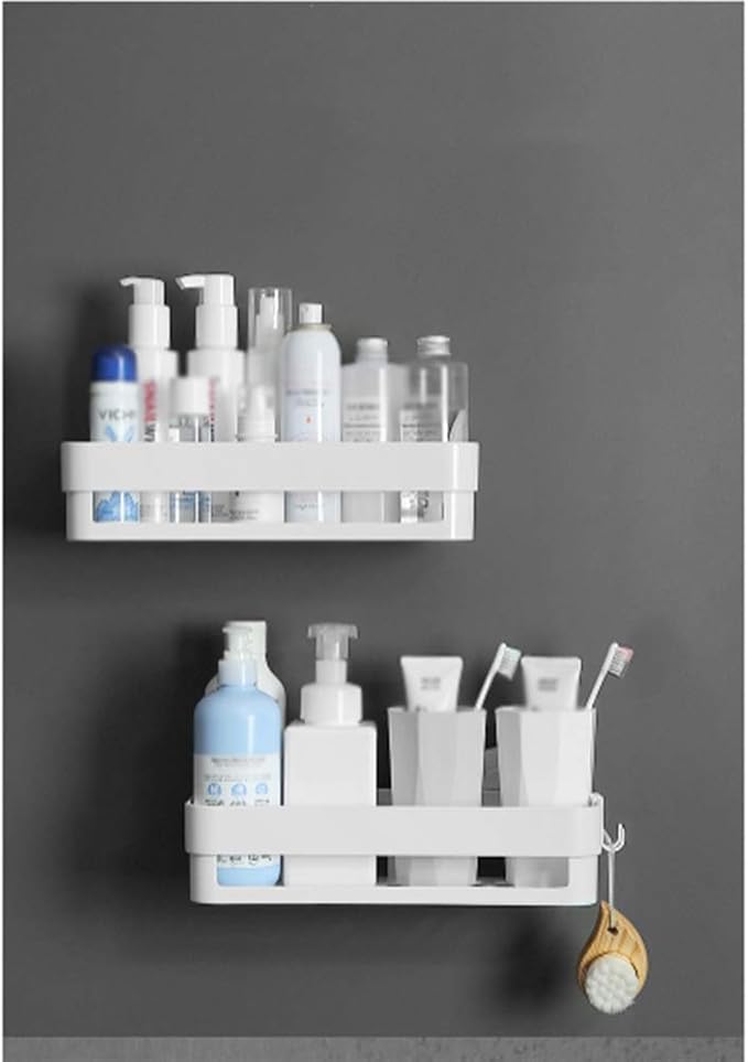 AGYH Bathroom Shelf Wall-Mounted Suction Cup Free Punching Bathroom Storage Rack (Size : Style3)