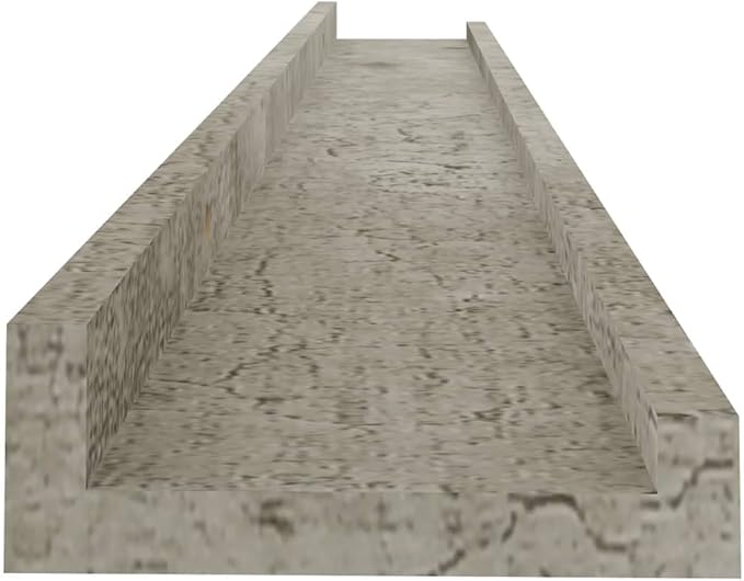 Concrete Gray Wall Shelves 2 Pack 31.5 Inch Industrial Floating Shelves for Living Room Bedroom Storage, Heavy Duty MDF Shelving for Books Plants Decor