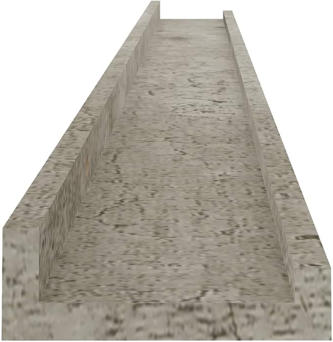 Concrete Gray Wall Shelves 2 Pack 39.4 Inch Industrial Floating for Living Room Bedroom, Heavy Duty MDF Storage Shelves for Books Plants Decor