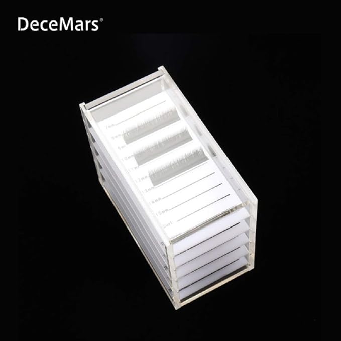 DeceMars 5 Layers Clear Acrylic False Eyelash Storage Box Eyelash Transparent Box Extension Tool Makeup Organizer Display Container Glue Pallet Lash Holder