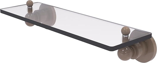 Allied Brass AP-1/16-SHB Astor Place 16 inch Glass Vanity Shelf with Beveled Edges, Shaded Beige