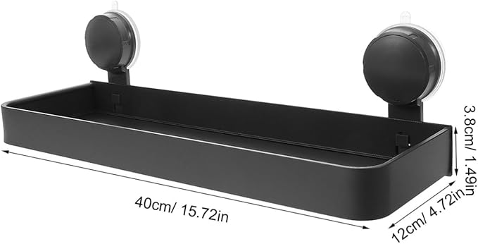 Ipetboom Suction Cup Bathroom Shelf Organizer Floating Storage for Toiletries Makeup No Drilling Required Easy Installation Stylish Dependable for