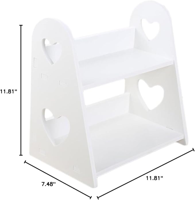 Heart-Shaped Storage Rack White Bathroom Decor for Small Bathroom Organization