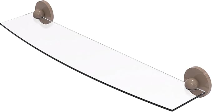 Allied Brass 1033/24-SHB Skyline Collection 24 Inch Glass Shelf, Shaded Beige