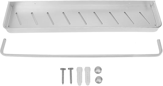 Space Aluminum Bathroom Shelf, Punch Free Wall Mounted Floating Shelf 60cm Without Hook - Rust, Large Capacity Storage, Ideal for Bathrooms and Kitchens (Without Hook)