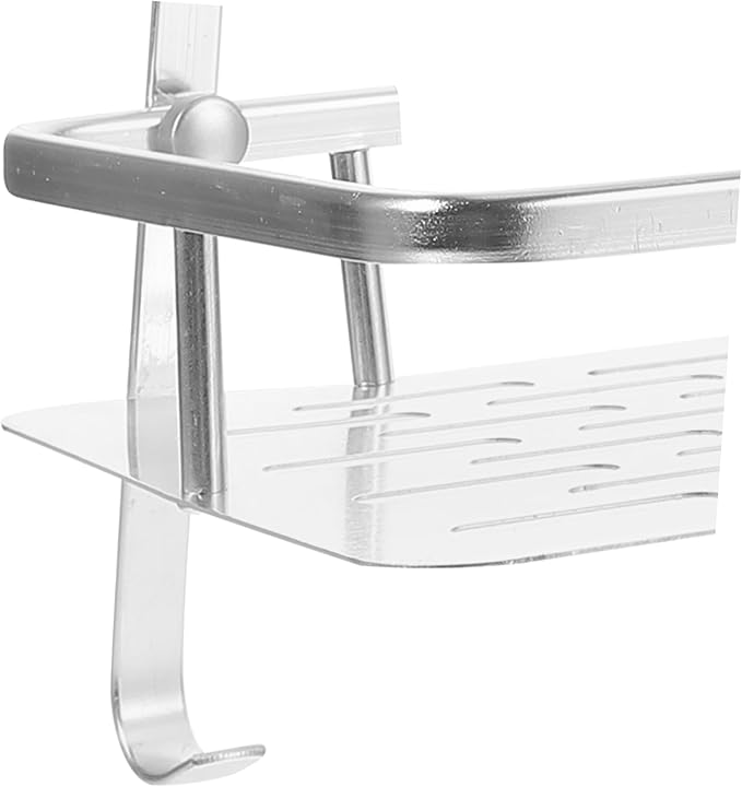 Bathroom Wall-Mounted Storage Rack Double Layer Space Aluminum Toilet Shelf for Organizing Items Bathroom Kitchen Dorm Simple and Practical Design