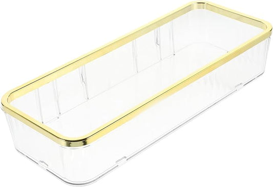 Mobestech Transparent Wall Mounted Bathroom Shelf Rack for Multi Functional Clear Storage for Skincare Products Sturdy and Elegant Design