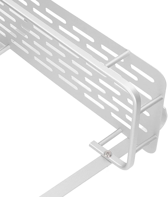 Floating Shelves for Wall, Bathroom Shelf, Wall Mounted Storage Shelves, Two Layers, Aluminum Alloy Matte, for Bathroom, Bedroom, Living Room, Kitchen, Office