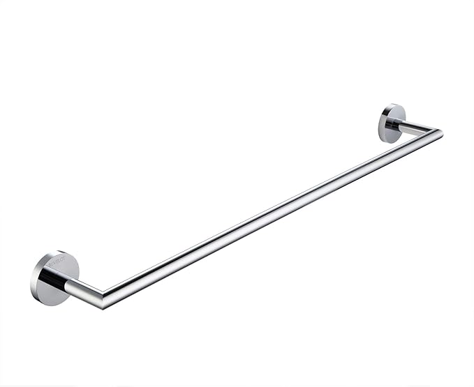 Towel Racks for Bathroom, Chrome Towel Bar, Wall Mounted Towel Holder, Modern Hotel Style Bath Towel Rail, Brass, 077070-CR Leo Series