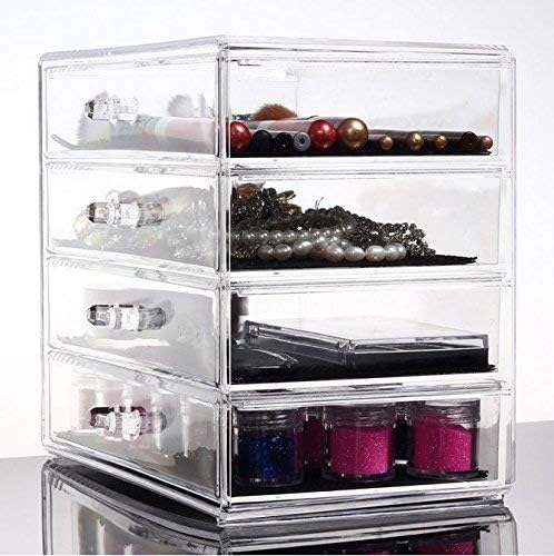 Kamay's 9 Compartments Small Multifunction Transparent Acrylic Desktop Cosmetic Display Stand Case For Lipstick Makeup Brush Nail polish …
