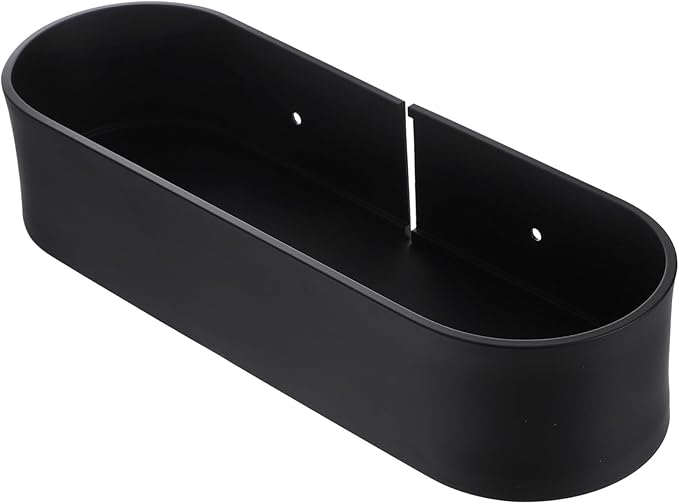 Punch-Free Wall-Mounted Bathroom Storage Rack 28.3cm Black Organizer for Shower Sturdy Sundries Holder for Home for Bathroom and Laundry Use