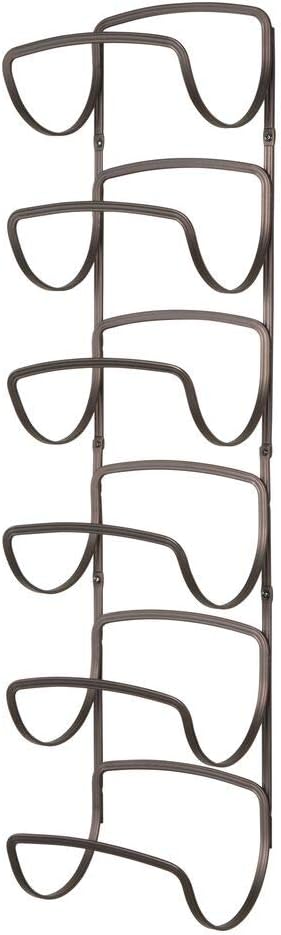 mDesign Metal Towel Shelves – Towel Rack for The Bathroom with 6 Compartments – Practical Bathroom Accessories for Both Large and Small Towels – Bronze