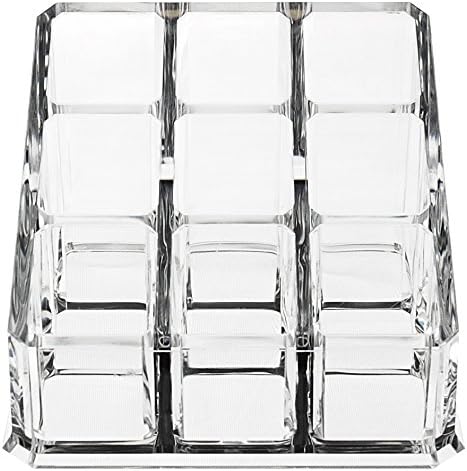 kieragrace Cosmetic Makeup and Lipstick Organizer, 9 Compartments