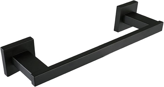 LANC Hand Towel Bar for Bathroom Wall Mounted Matte Black 12-Inche Hand Towel Ring Stainless Steel Towel Rods for Kitchen Bathroom Hand Towel Holder Towel Rack Towel Hanger, A9010MB-L3