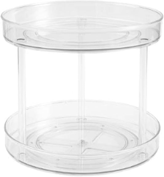 Removable Countertop Bathroom Shelf Plastic Rotatable Bathroom Shelf Transparent Removable Bathroom Shelf Multifunctional Large Capacity