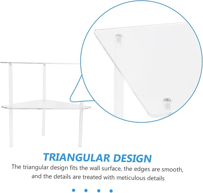 Holibanna 1set Bathroom Corner Storage Rack Organizer for Toiletries Easy to Install Space-Saving Shelf for Bathroom Kitchen