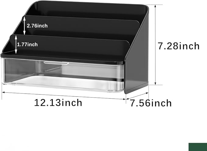 Cologne Holder with Clear Drawer - 3-Tier Black Fragrance Display Stand for Men, Cosmetic Storage Rack, Space-Saving Perfume Organizer for Bathroom Counter & Dresser/Vanity
