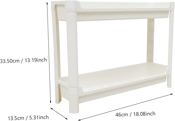 Garneck Multifunctional Storage Rack Pp Plastic Space-Saving Corner Bathroom Shelf